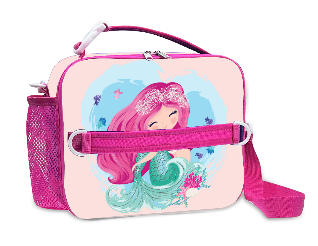 Insulated Lunch Bag for Kids With Shoulder Strap and Handles