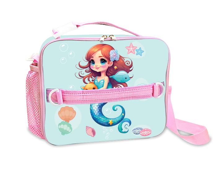 Insulated Lunch Bag for Kids With Shoulder Strap and Handles