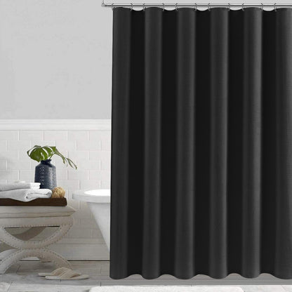 ComfiTime Shower Curtain/Liner with Hooks - 2-in-1  Water-Repellent TPU Coating