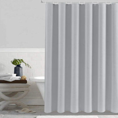 ComfiTime Shower Curtain/Liner with Hooks - 2-in-1  Water-Repellent TPU Coating