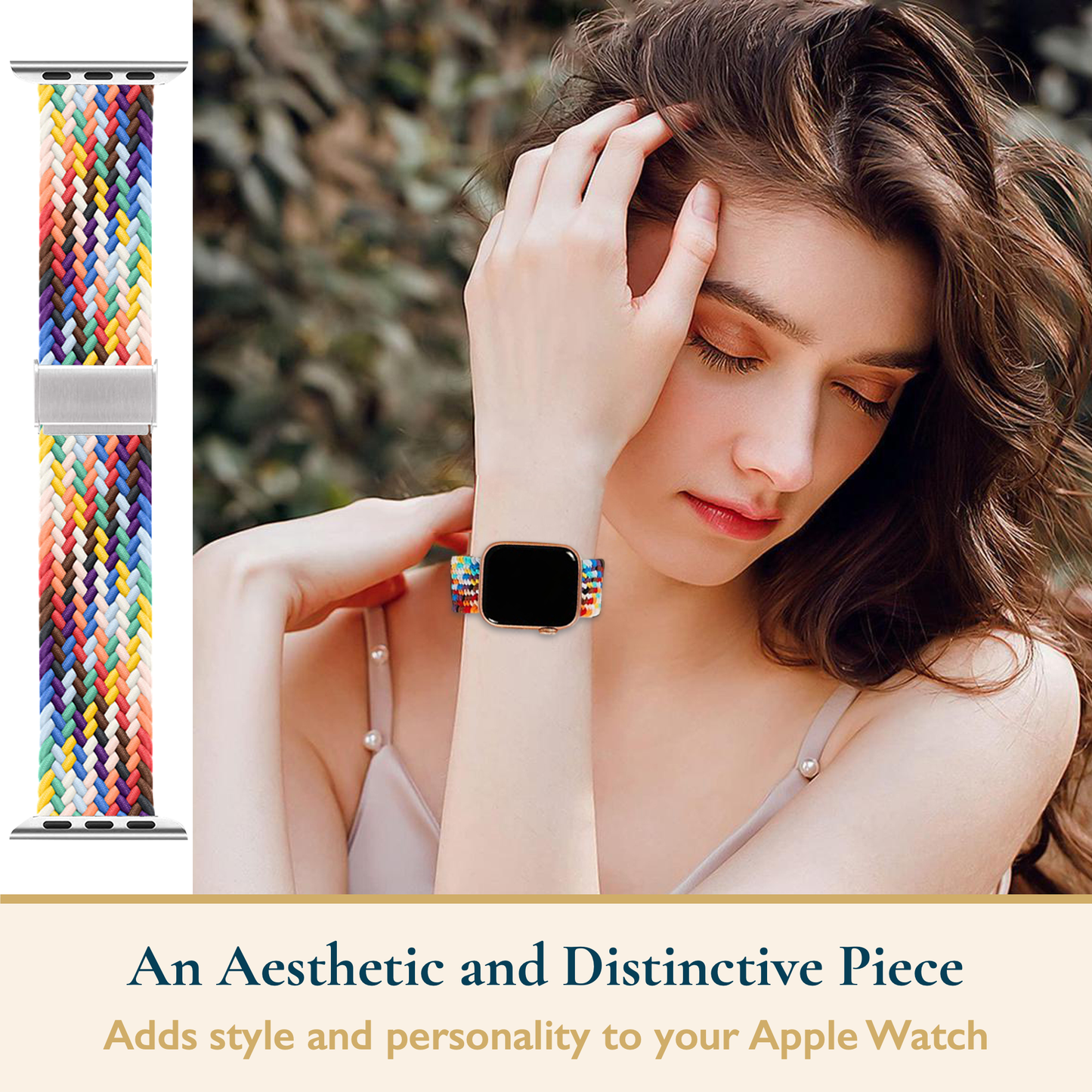 Braided Apple Watch Band With Adjustable Buckle