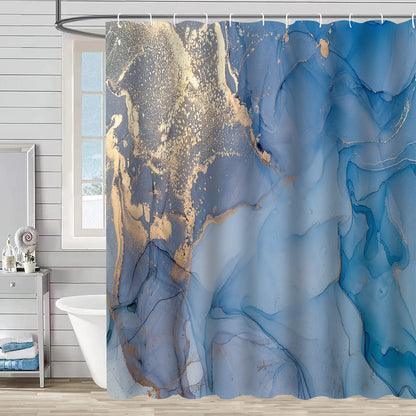 ComfiTime Shower Curtain with Hooks - Marble, 72 x 72, 120GSM