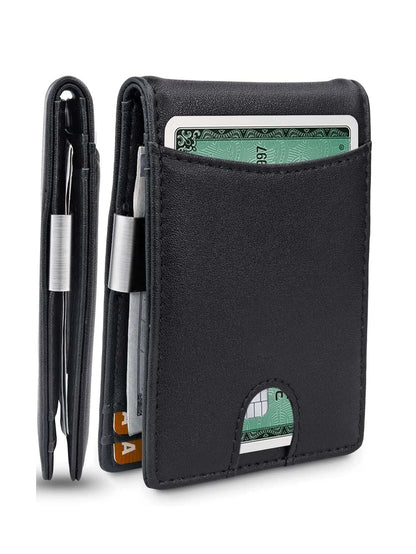 Men‘s Wallet with Money Clip - RFID Blocking Carbon Fiber Wallet