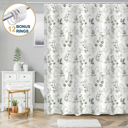 Shower Curtain With Weighted Hem, Rose Petal Floral Design, 72 x 72 in