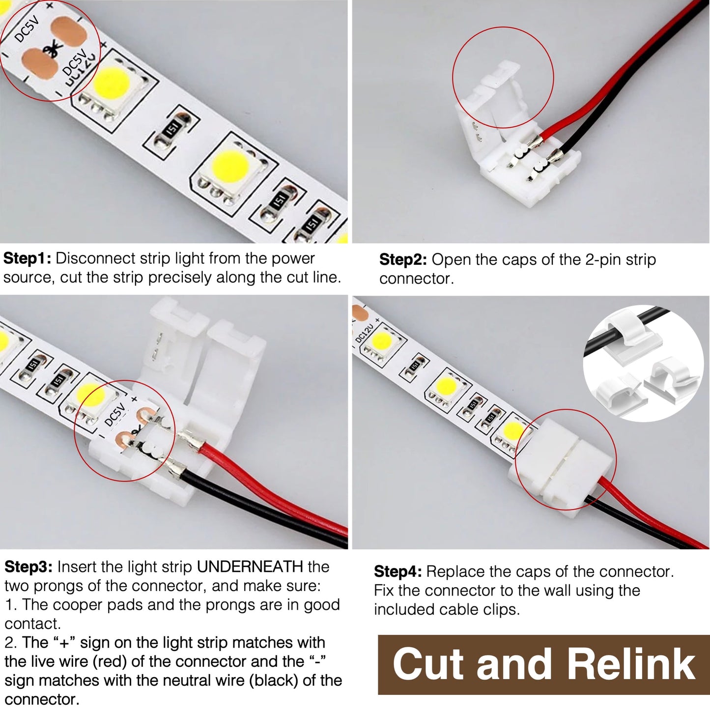 Under Cabinet LED Strip Lights With Remote Control