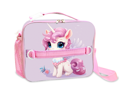 Insulated Lunch Bag for Kids With Shoulder Strap and Handles