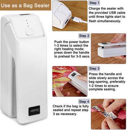 4-in-1 Rechargeable Mini Bag Sealer