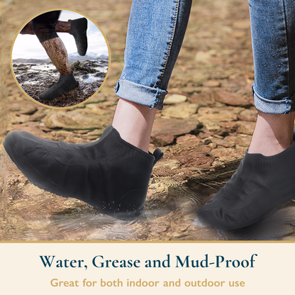 Waterproof Shoe Covers, TPE Rubber, Low-Rise