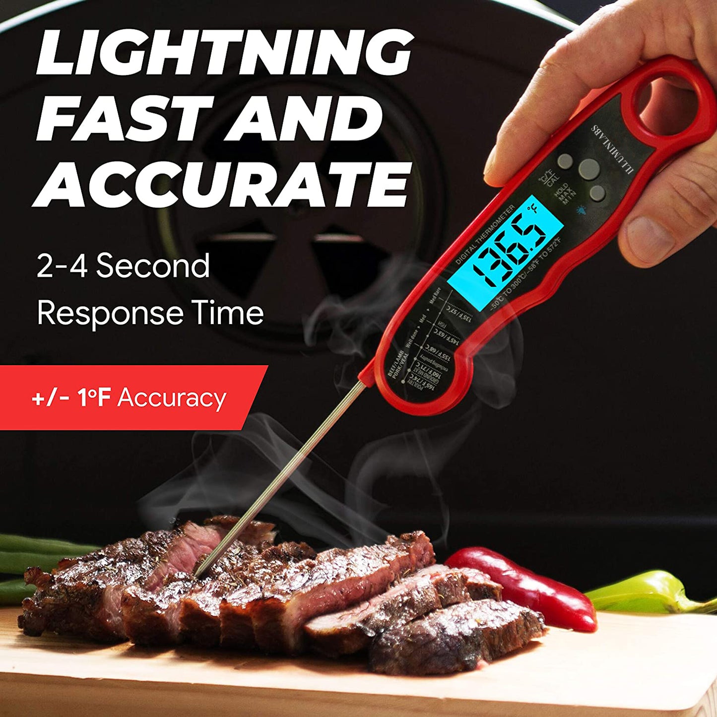 Instant-Read Digital Meat Thermometer