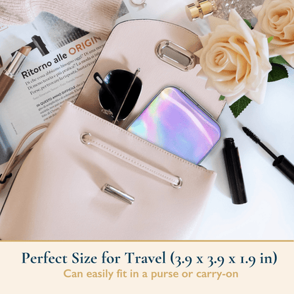 Velvet Travel Jewelry Case With Mirror